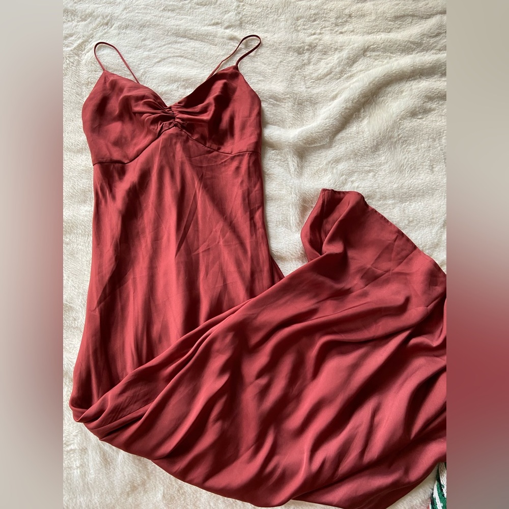 Favorite Daughter Silk Red Maxi Dress - NWOT - Picture 2 of 6